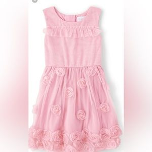 Girls floral dress with chiffon/ Easter dress